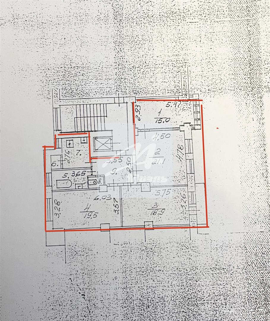 Продажа 4-комнатной квартиры 97,5 кв. м, 3/7 этаж в г. Москва,  Петроверигский переулок, д. 3с1